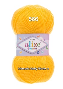 Alize Sekerim Bebe Cod 566 Galben Pachet 5 bobine Pret 40 lei - Img 1