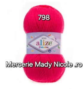 Alize Sekerim Bebe Cod 798 Roz Pachet 5 bobine Pret 40 lei - Img 1