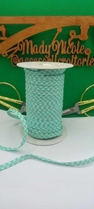 Banda bie bumbac latime 6 mm Verde Cupon 5 metri