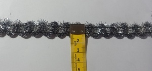 Banda decorativa Lame Argintiu Latime 1 cm Model 18 Rola cca 12 m