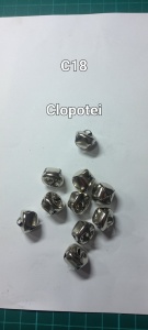 Clopotei argintii 12x15 mmmm 5 bucati C18