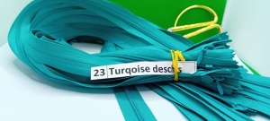 Fermoar ascuns 60 cm 23 Turqoise deschis