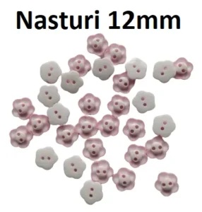 Nasturi Plastic Floare Roz 12mm Set 10 bucati C 9 - Img 2