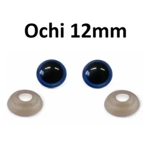 Ochi Albastri amigurumi cu dispozitiv de siguranta 12 mm Set 10 bucati D11 - Img 2