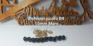 Ochi Maro amigurumi cu dispozitiv de siguranta 10 mm Set 10 bucati D9