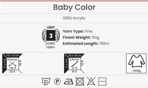 YarnArt Baby Color Cod 203 150m/50gr Pachet 5 bobine - Img 3