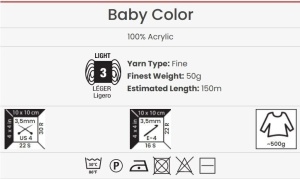 YarnArt Baby Color Cod 208 150m/50gr Pachet 5 bobine - Img 3