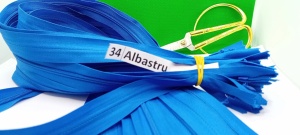 Fermoar ascuns 60 cm 34 Albastru