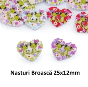 Nasturi lemn Broscute Inima Set 5 bucati C5 - Img 2