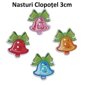 Nasturi Lemn Clopotel Set 5 bucati C14