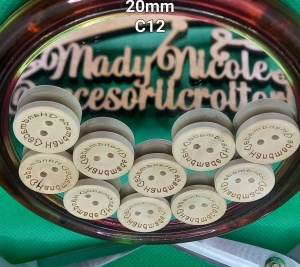 Nasturi Lemn HandMade 20 mm Set 10 bucati C11