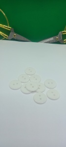 Nasturi Plastic 23 mm Set 10 bucati C8 Alb - Img 2