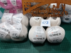Summer Yarn Art 70%Bumbac 30% Vascoza Pachet 4 Bobine x100 gr /350m 64 lei pachet /16 lei Bobina Cod 07
