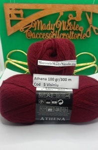 Athena Fir acril Pachet 5 bobine 100gr /300 m Cod 05 Visiniu