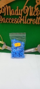 Capse plastic 12,4 mm Punga 30 seturi Culoare 08 Albastru