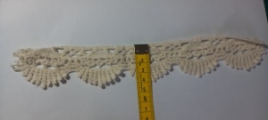Dantela bumbac Crem Latime 4 cm Model 9 Rola 8,4 m