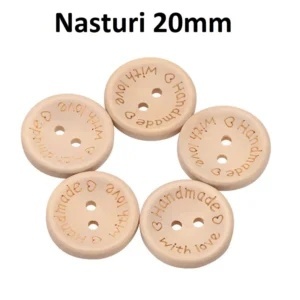 Nasturi Lemn HandMade 20 mm Set 10 bucati C11 - Img 2