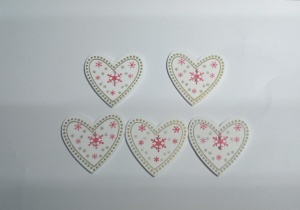 Nasturi Lemn Inima 33x34mm Set 5 bucati C13