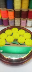Nasturi Plastic 20 mm Set 10 bucati C17 Galben 1 - Img 2