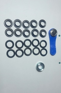 Ocheti metal 14 mm Pachet 10 bucati Negrii Cu dispozitiv atasare