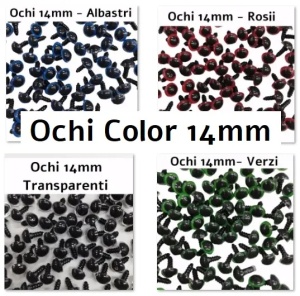 Ochi Rosii amigurumi cu dispozitiv de siguranta 14 mm Set 10 bucati D8 - Img 2