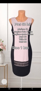 Rochie office ,roz cu negru Marime XL
