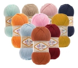 Alize Baby Best 100gr/200 m Cod 191 Roz Pachet 5 bobine - Img 2