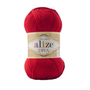 Alize Diva Silky Efect Cod 106 Rosu - Img 1