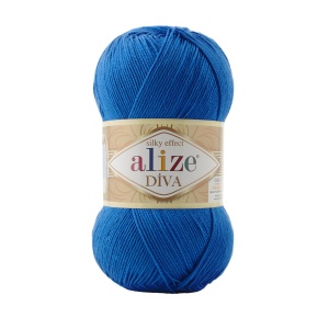 Alize Diva Silky Efect Cod 132 Albastru Regal - Img 1