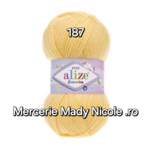 Alize Sekerim Bebe Cod 187 Galben Pachet 5 bobine Pret 40 lei - Img 1