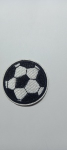 Aplicatie brodata Minge alb negru Diametru 4,5 cm
