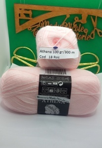 Athena Fir acril Pachet 5 bobine 100gr /300 m Cod 18 Roz