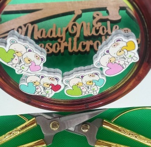 Nasturi Lemn Urs Inima Set 5 bucati C9