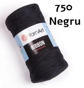 Yarn Art Ribbon Fir tip panglică Cod 750 Negru - Img 1