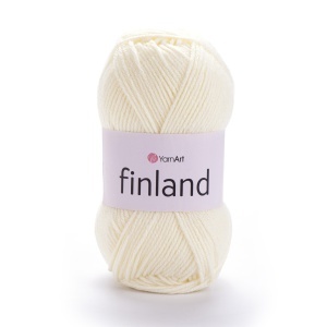 YarnArt Finland Pret 9 lei Bobina ,DOAR la Pachet 5 bobine Cod 851 Crem