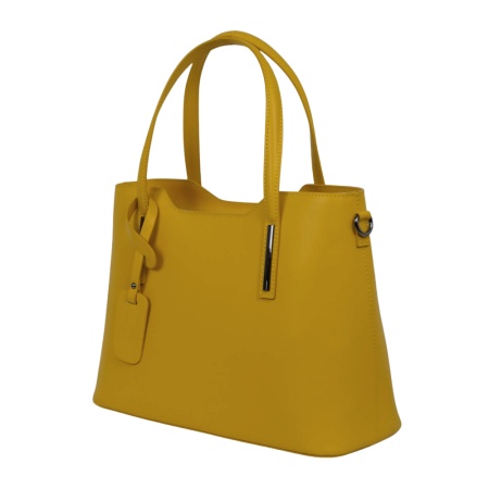Geanta din piele naturala INAYA Yellow - Img 2