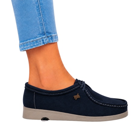 Mocasini din piele intoarsa SAFARI Bleumarin - Img 3