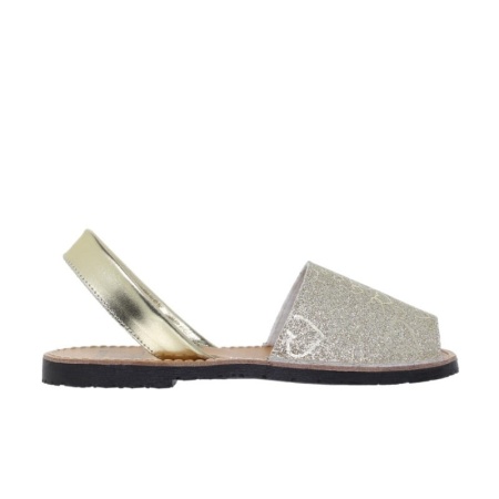 Sandale din piele AVARCA Hearts Gold - Img 3