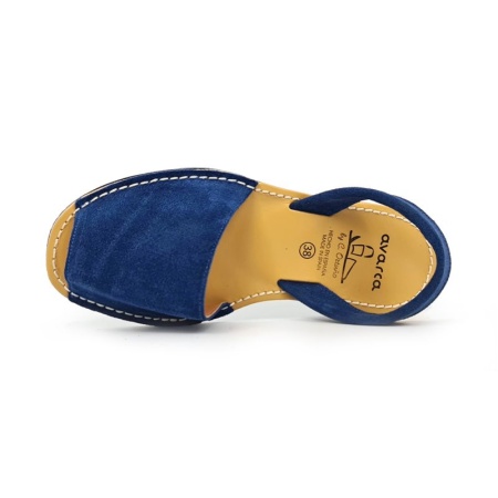 Sandale din piele AVARCA NUBUCK Blue - Img 4