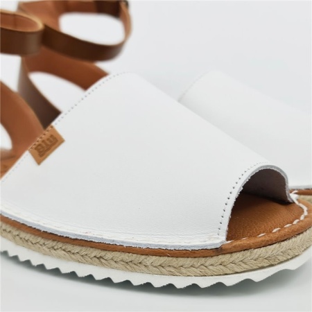 Sandale din piele naturala AVARCA ANKLE White - Img 4