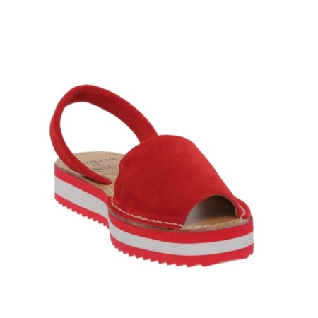 Sandale din piele naturala, AVARCA VIVA Red - Img 3
