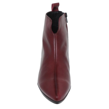 Botine din piele naturala CLARA Burgundy - Img 3