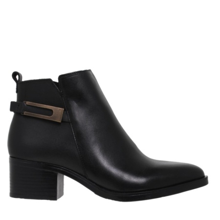 Botine din piele naturala SERENA Black - Img 2