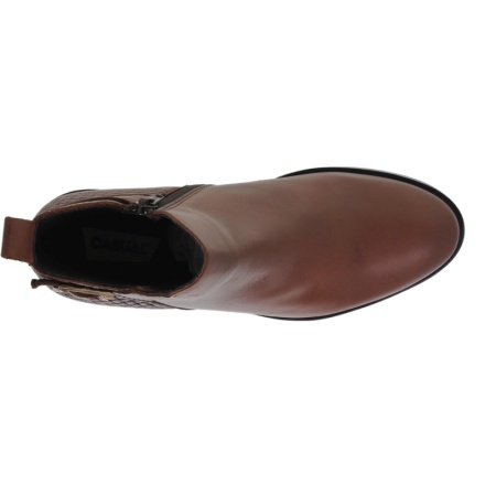 Botine din piele naturala TATIANA Camel - Img 3