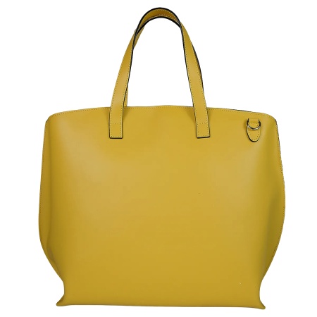 Geanta din piele naturala CARMEN Yellow - Img 2