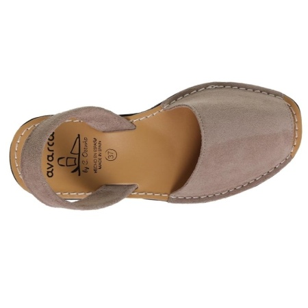 Sandale din piele AVARCA NUBUCK Taupe - Img 2