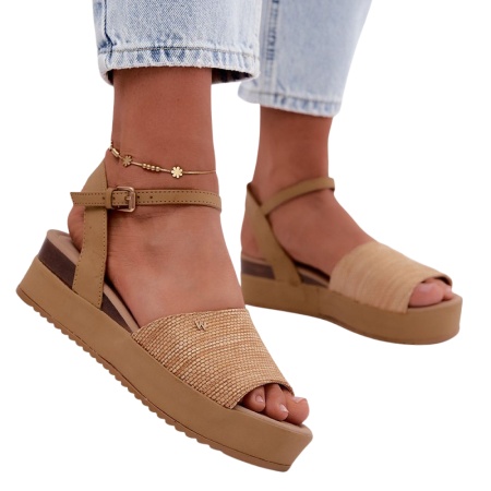 Sandale din piele naturala WRANGLER Beige - Img 2