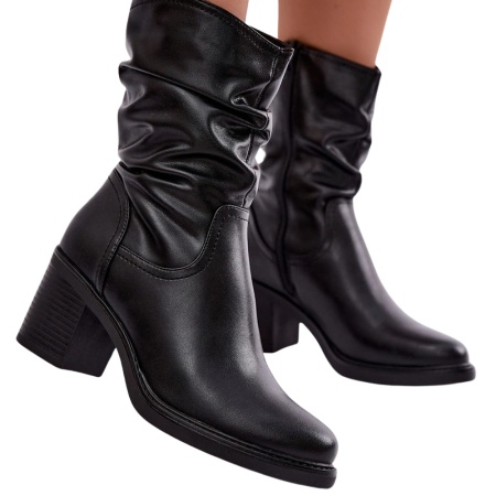 Botine din piele naturala CARLOTA Black - Img 2