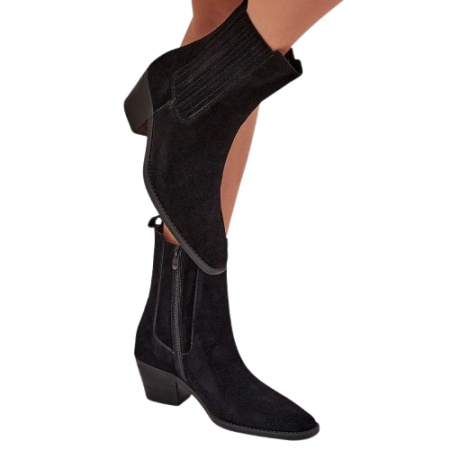 Botine din piele naturala CORALIA Black - Img 2