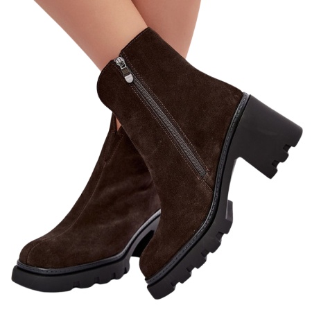 Botine din piele naturala MONSERRAT Brown - Img 3